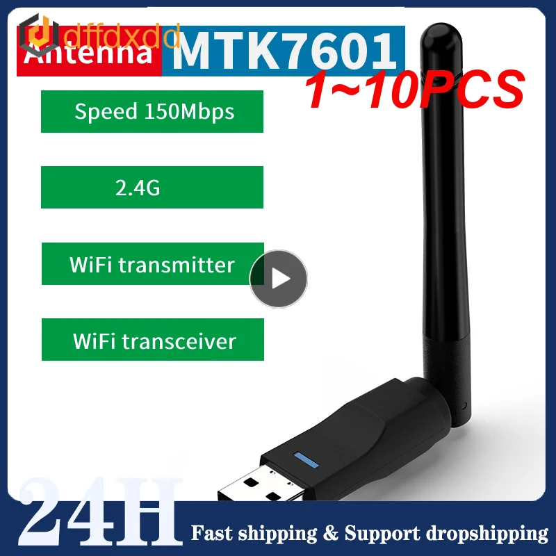 1 ~ 10ШТ USB Wifi Адаптер за Безжична Мрежова карта 150 Mbps на 2,4 G Антена 802.11 b/g/n, Ethernet, Wifi ключ Мрежова карта PC wifi Изображение 0