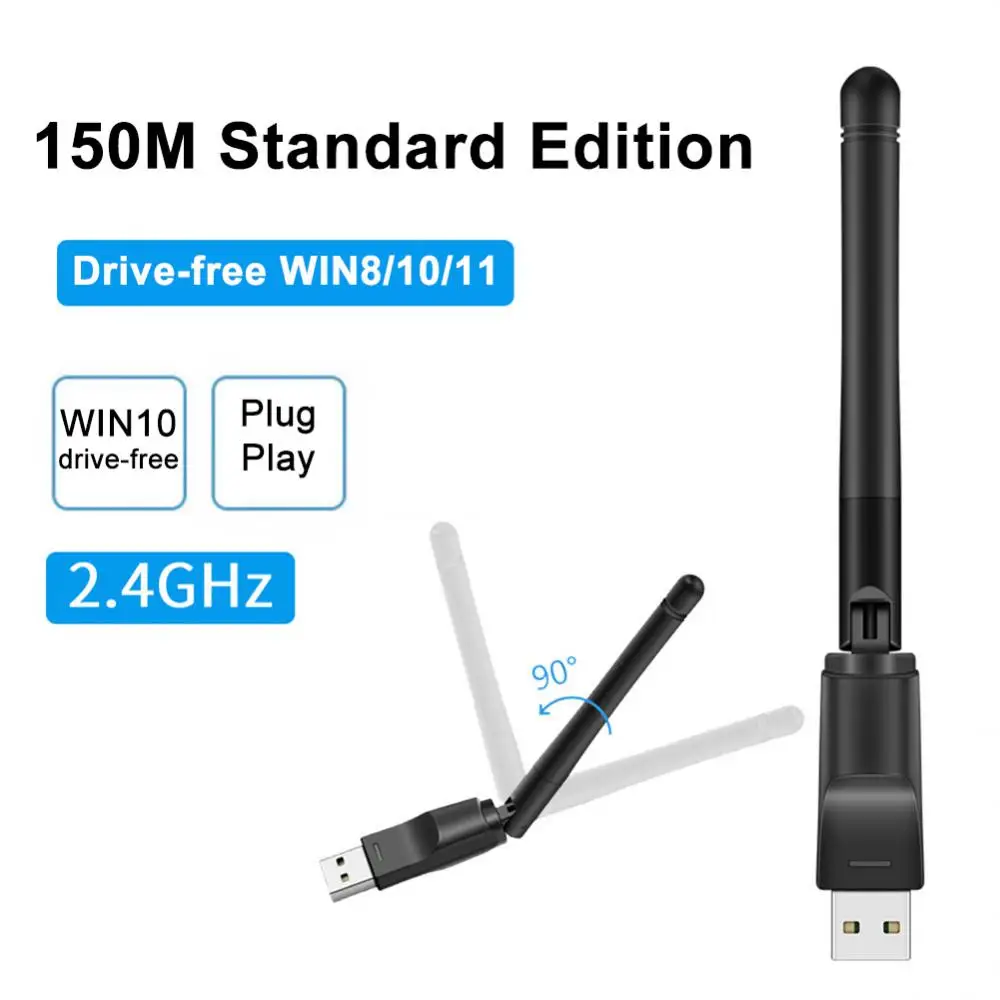 1 ~ 10ШТ USB Wifi Адаптер за Безжична Мрежова карта 150 Mbps на 2,4 G Антена 802.11 b/g/n, Ethernet, Wifi ключ Мрежова карта PC wifi Изображение 1