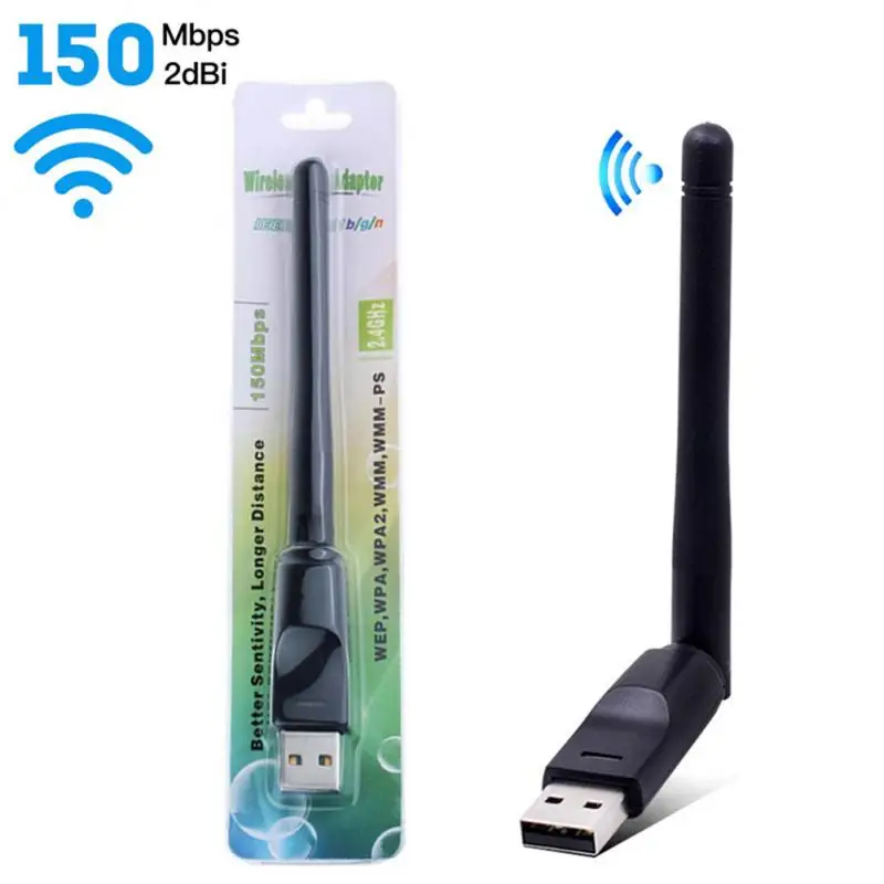 1 ~ 10ШТ USB Wifi Адаптер за Безжична Мрежова карта 150 Mbps на 2,4 G Антена 802.11 b/g/n, Ethernet, Wifi ключ Мрежова карта PC wifi Изображение 2