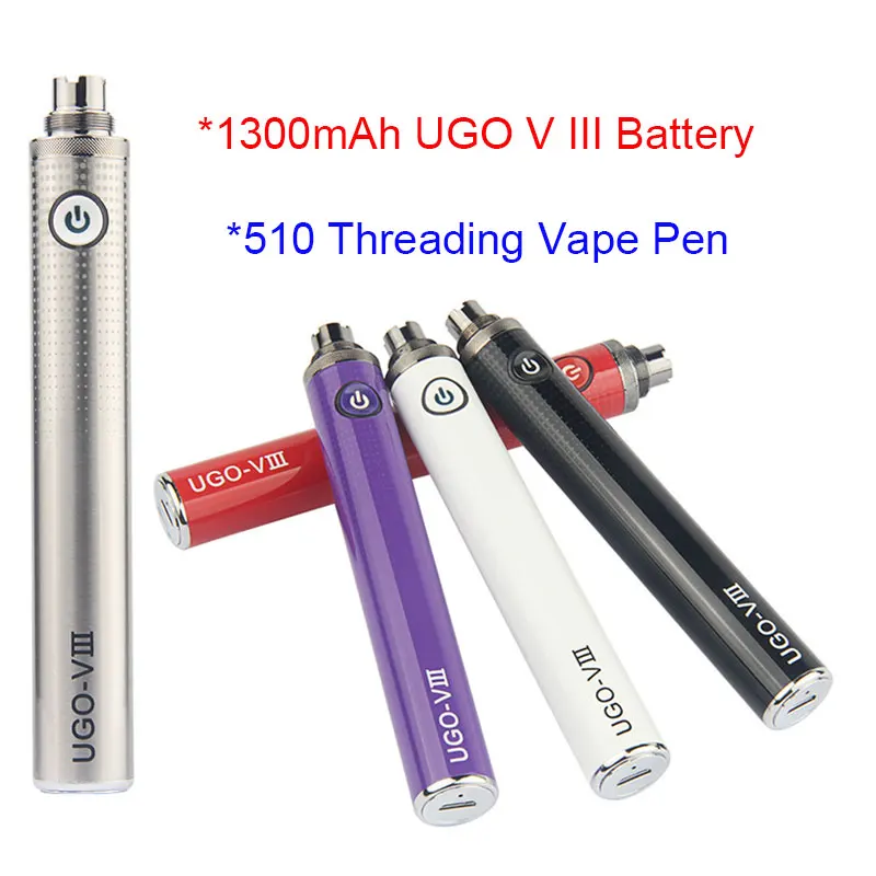 1300 ма UGO V III EGO T Батерия Micro USB Evod Градския Зарядно за Електронна Цигара 510 конец V3 за Vape Спрей Резервоар Изображение 0
