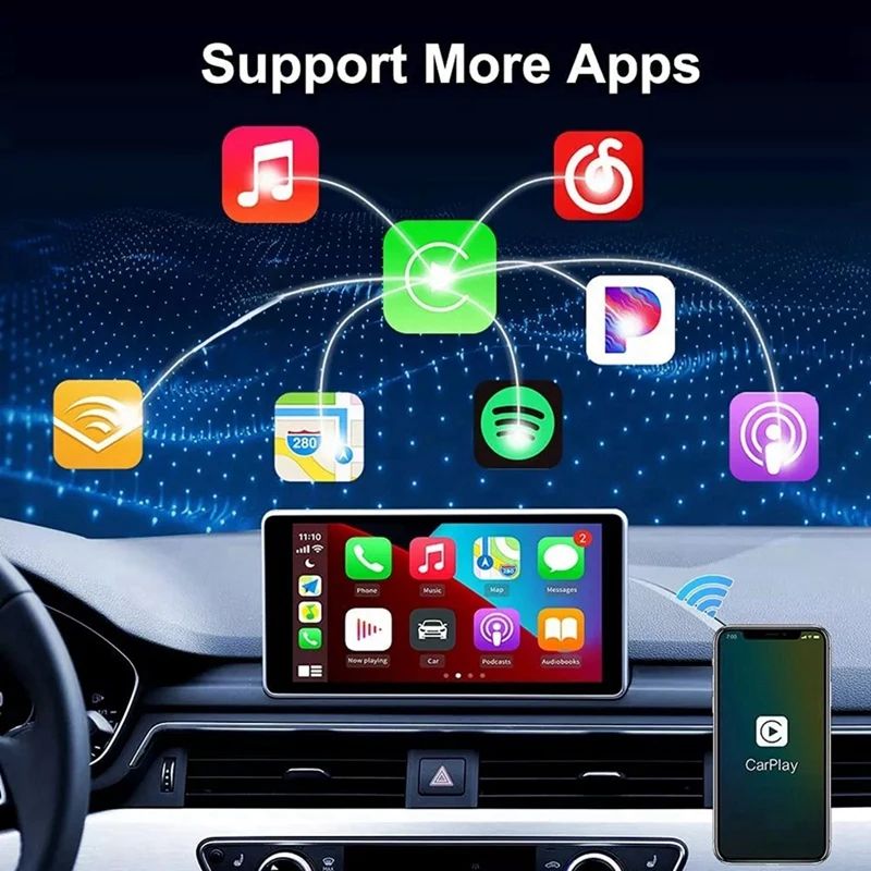 2X За Apple Carplay Wireless Carlinkit IOS Mini Carplay, Свързан Към Безжичен смарт кутия За Ford Honda Hyundai Kia Toyota Изображение 3