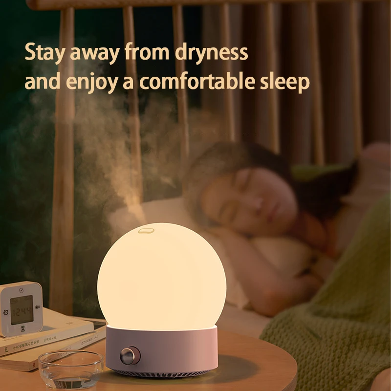 Air Humidifier Moon Atmosphere Night Light Usb Aromatherapy Humificador Diffuser Mute Desktop Office Home Дифузор Ароматни Изображение 0