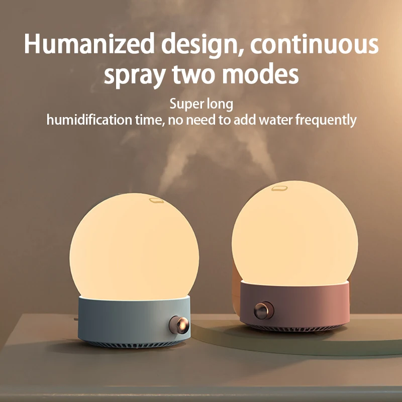 Air Humidifier Moon Atmosphere Night Light Usb Aromatherapy Humificador Diffuser Mute Desktop Office Home Дифузор Ароматни Изображение 5