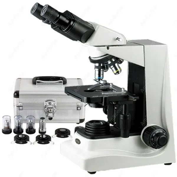 AmScope доставя фазово-контрастен бинокъла на съставен микроскоп 40X-1600X Изображение 0