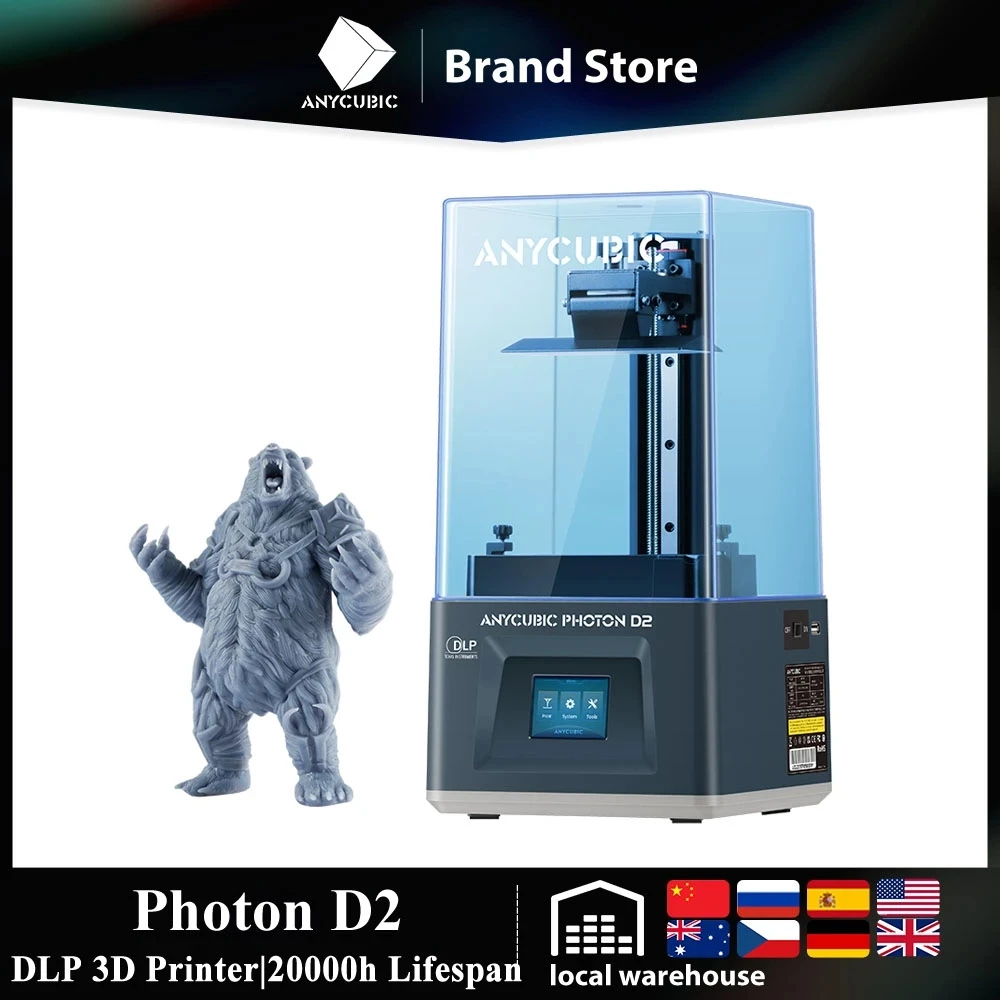 ANYCUBIC Photon D2 Увеличен размер на печат 130,56x73,44x165 мм Лазерен Anycubic DLP 3D Принтер Photon D2 Изображение 1