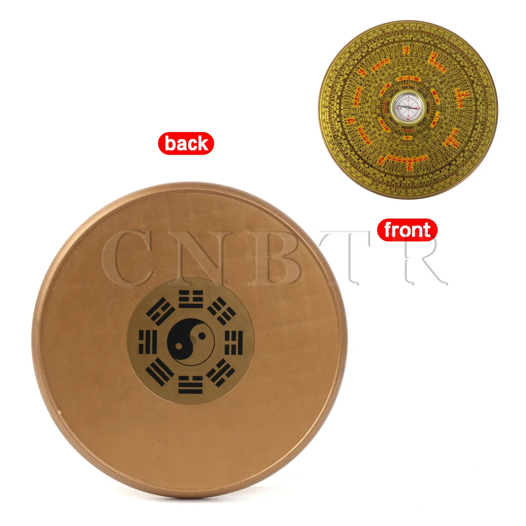 CNBTR Златен китайски компас Фън Шуй Луо Пан за лов на съкровища инструмент 7,28 инча Изображение 4