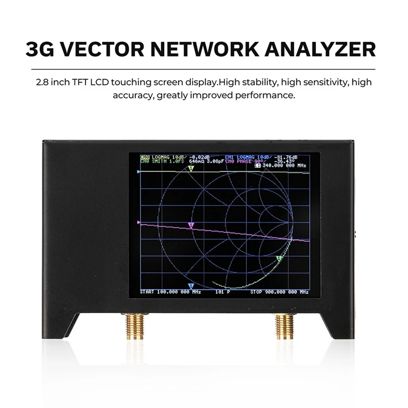 Nanovna V2 2,8-инчов TFT сензорен екран, 3G вектор мрежов анализатор SAA2 къси вълни антена анализатор HF VHF мрежов анализатор Изображение 4