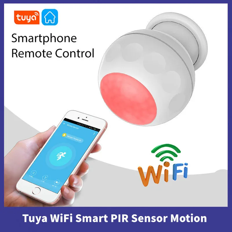 Sasha WiFi, интелигентен сензор PIR, система за сигнализация на домашната автоматизация, аларма движение с магнитен група с Алекса Google Изображение 0