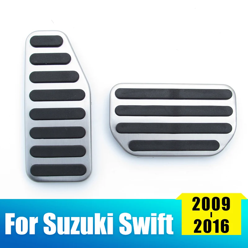 Автомобилна вземе подножието на педала на газта от неръждаема стомана спирачна накладка за Suzuki Swift 2009 2010 2011 2012 2013 2014 2015 2016 аксесоари Изображение 0