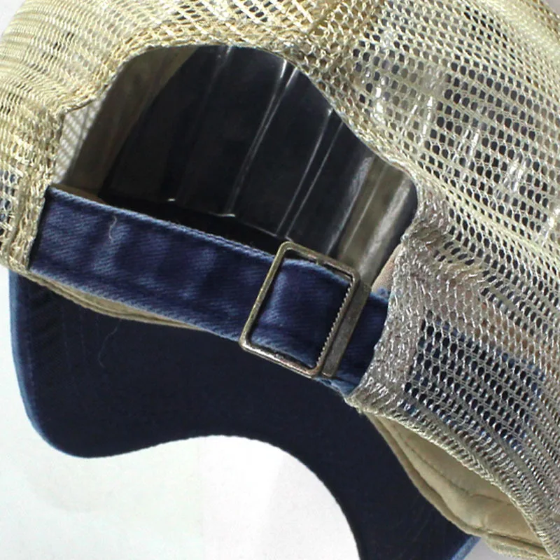 Бейзболни шапки от измити окото унисекс, спортно риболовна дишаща памучен шапка възстановяване на предишното положение за мъже и жени, обикновена улица шапки в стил хип-хоп за татко, слънчеви шапки Изображение 4