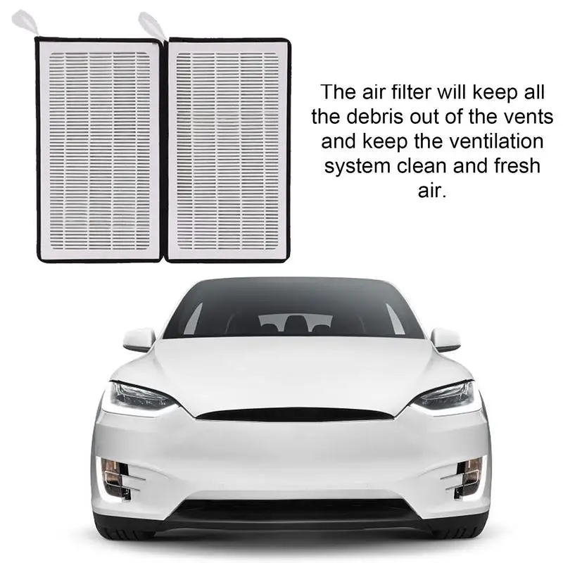 За Tesla, модел 3 Въздушен филтър HEPA 2 опаковки с активен въглен Подмяна на климатика Аксесоари за салон за Tesla, модел 3/Y Изображение 4