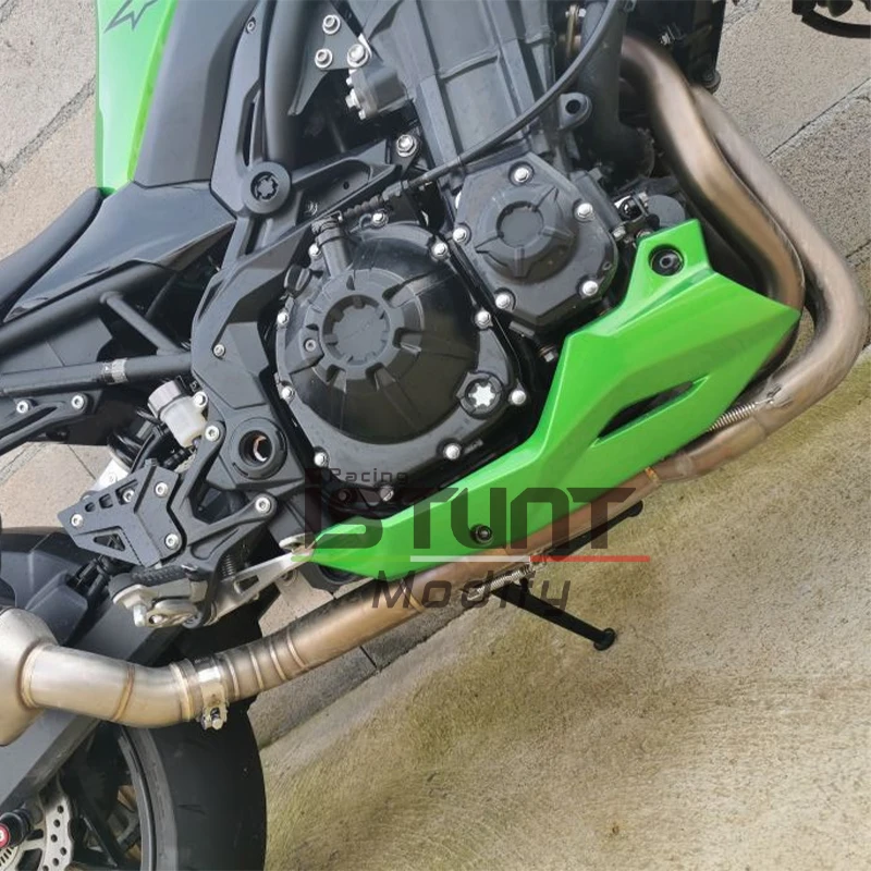 За мотоциклет Kawasaki Z900 2017 2018 2019 2020 цялостна система с модифициран за отвеждане на отработени газове от титанова сплав Размерът на средната свързваща тръба Изображение 4