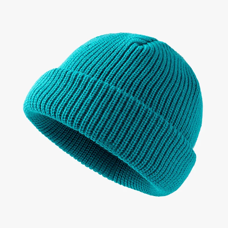 Зимата е мека, топла памучен кашмир вязаная шапчица Дамски мъжки благородна однотонная шапчица кабелна тел Изображение 5