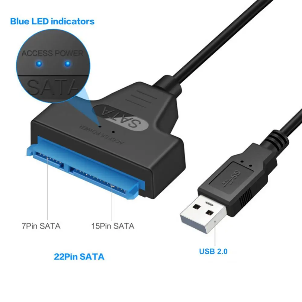 Кабел-Адаптер Type-C/USB 2.0 SATA Конвертор на Данни Свързване на Кабела Проводник На 2.5 