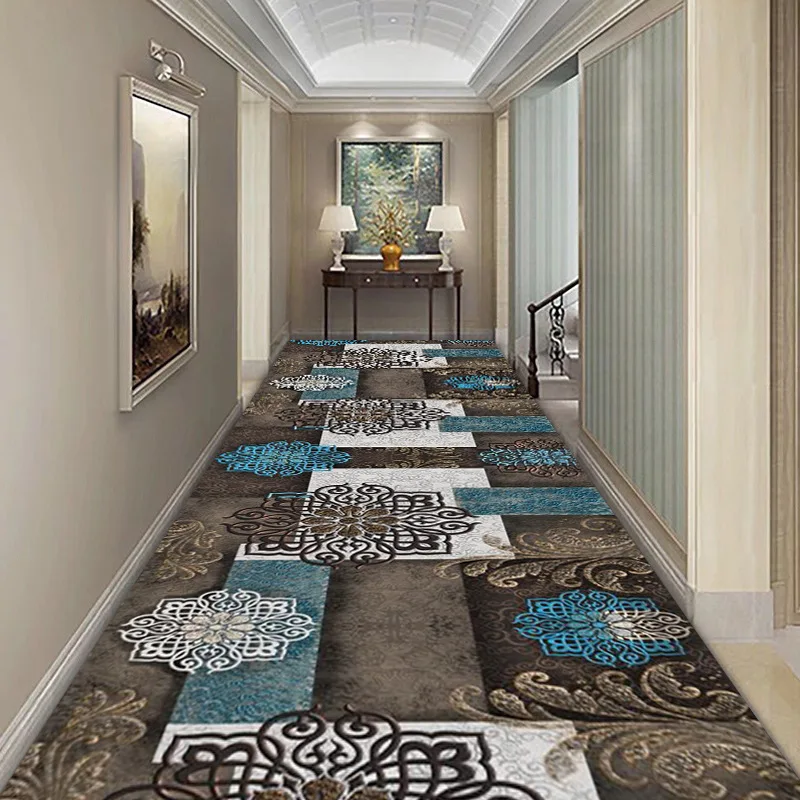 Конфигуриране на скандинавски обикновен килим за коридора на къщата/хотела, дълъг килим, за да премине в коридора, эркерный мат-татами, подложка за вход кухня Изображение 2