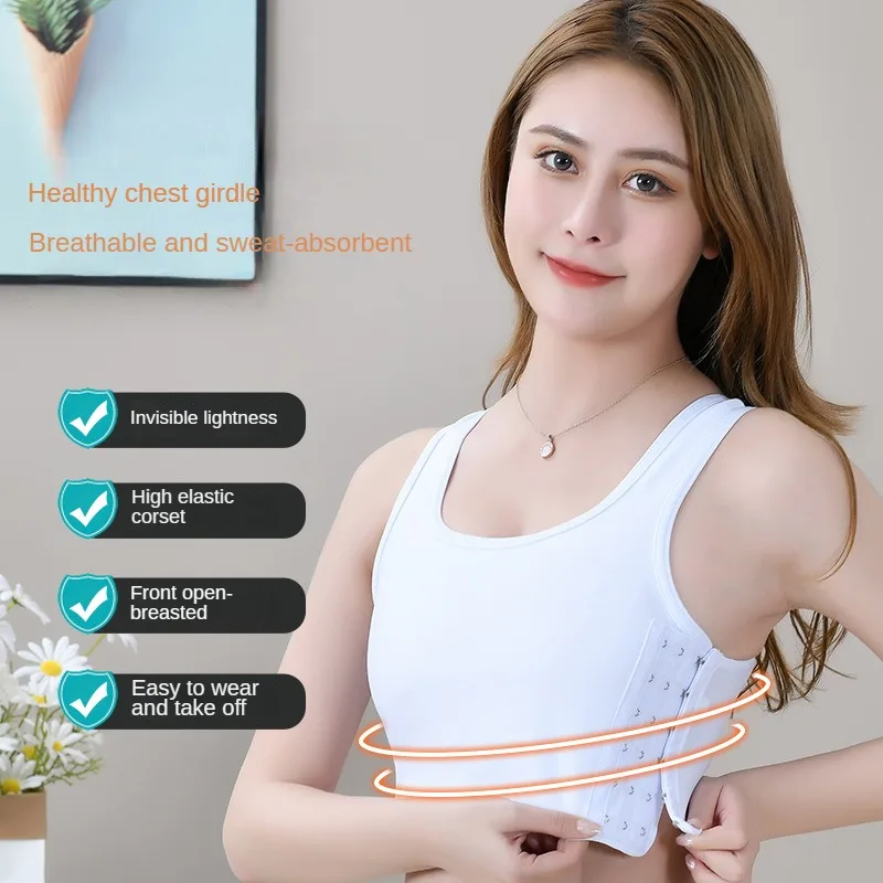 Корсет, женски сутиен за стесняване на гърдите, безшевни жилетка за корекция на формата на гърдите, студентски фина на гърдите, монтиране на спортен топ-тромпет Изображение 1