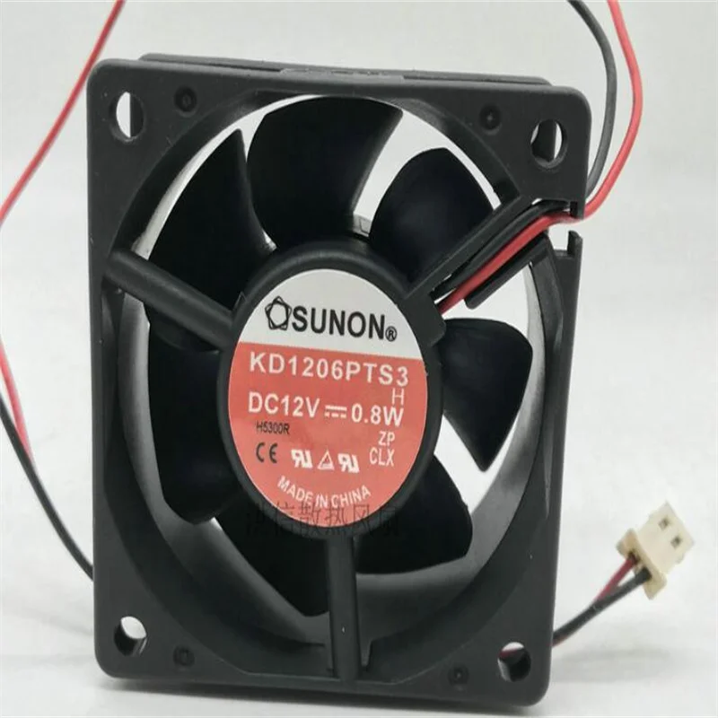 Оригинален SUNON 6025 KD1206PTS3 DC12V 0,8 W 60*25 мм и две метални вентилатор за охлаждане Изображение 0
