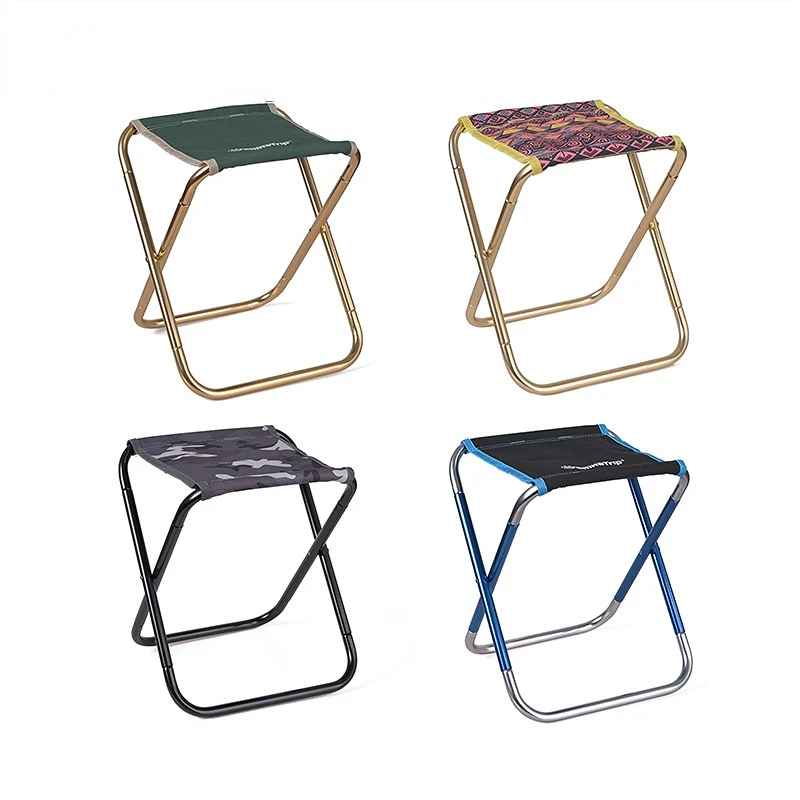 Портативен сгъваем стол за пикник от алуминиева сплав, мини-стол за съхранение на неща, стол за риболов, сверхлегкая мебели Изображение 0