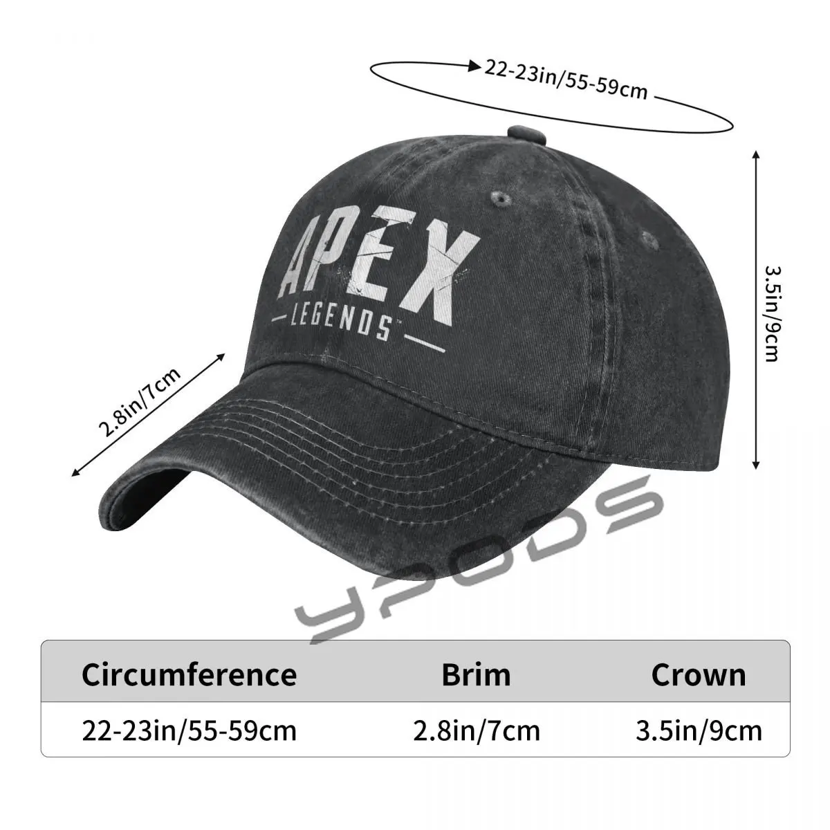 Реколта бейзболна шапка Apex Легенди, моющаяся памучен регулируема шапка, шапка за мъже Изображение 5
