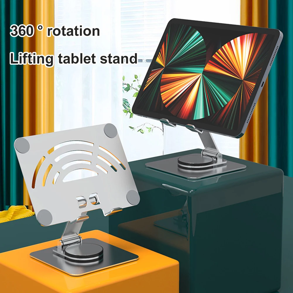Сгъваем настолен лаптоп от алуминиева сплав, стойка за таблети, охлаждащ държач за мобилен телефон, регулируема по височина за Macbook iPad Tablet Изображение 0