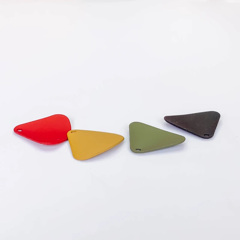Многоцветни ветрилообразни вълнообразни earrings, метал материал 
